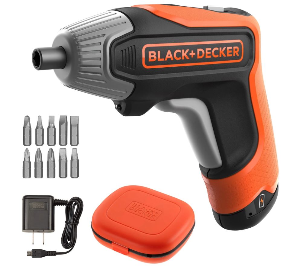 Black-and-decker screwdriver, cordless