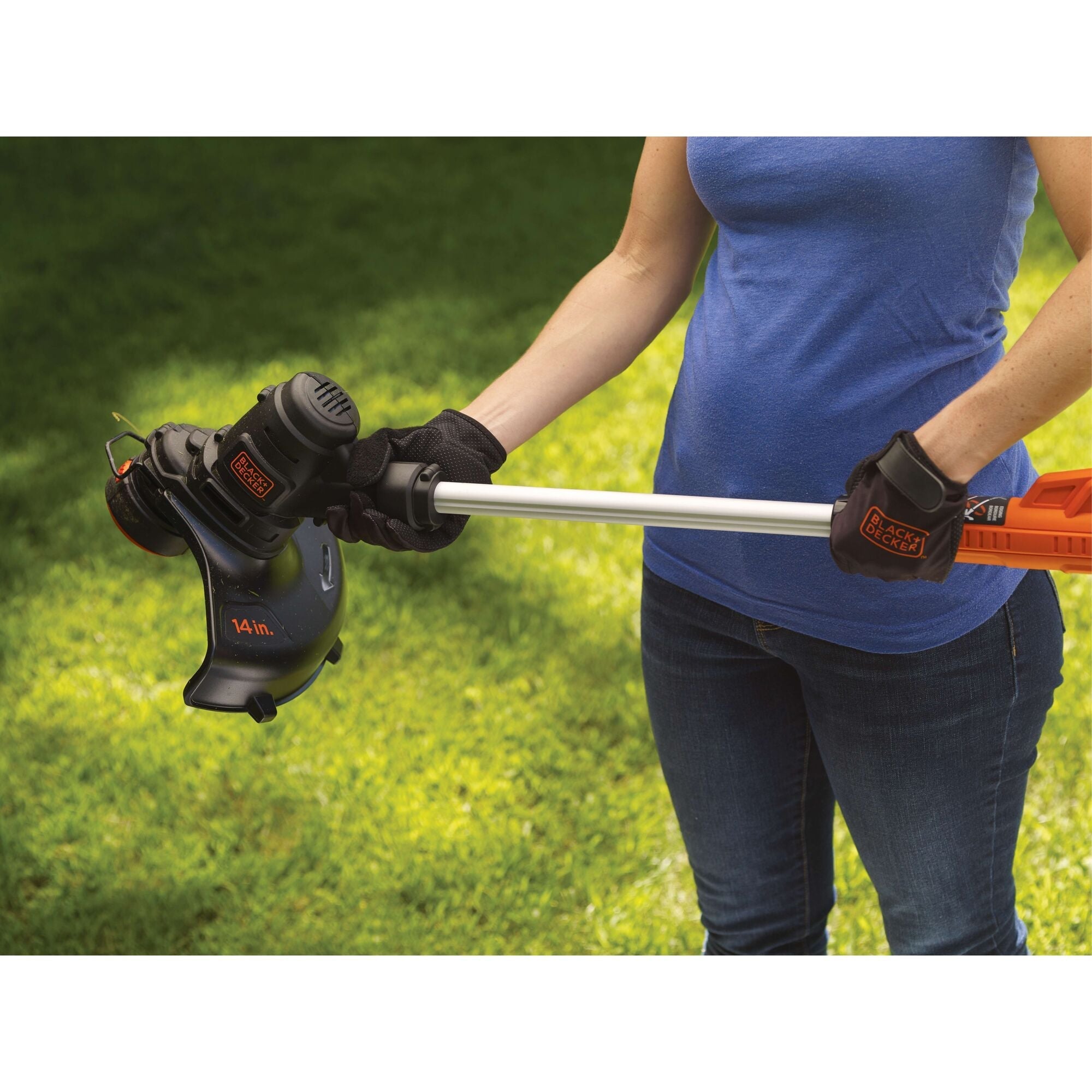 Close up of Black-and-decker string trimmer