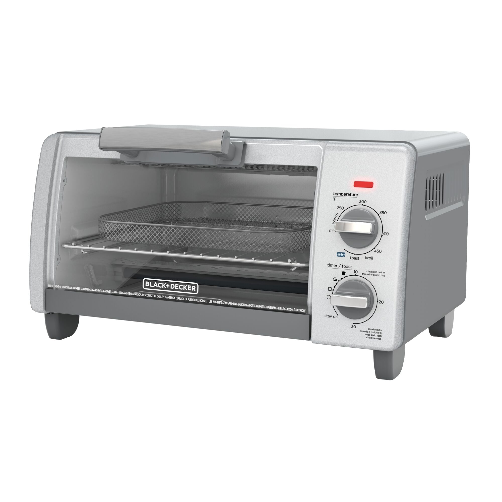 BLACK AND DECKER Crisp N Bake Air Fry 4 Slice Toaster Oven