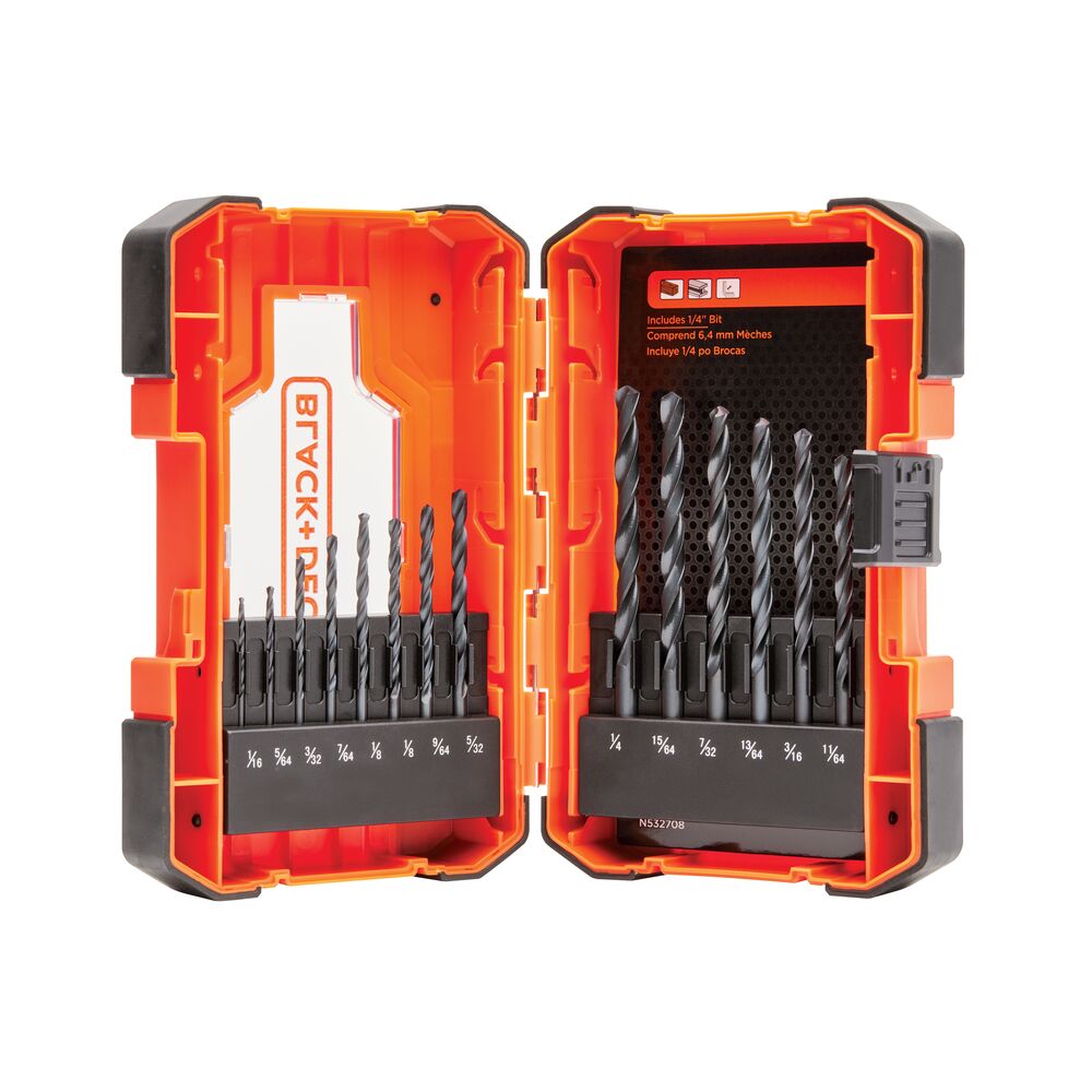  Black-and-decker Drill Bit Set, 14-Piece