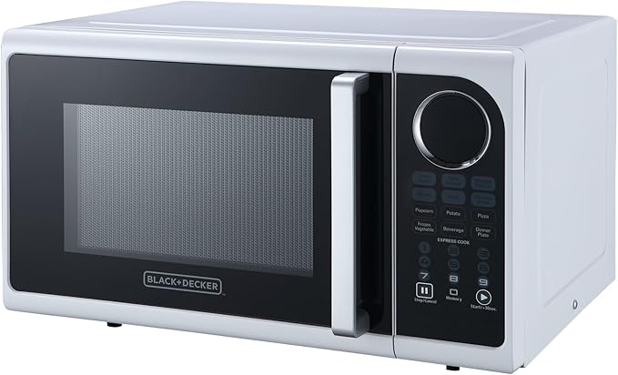 BLACK+DECKER® Countertop Microwave, White Pull Handle
