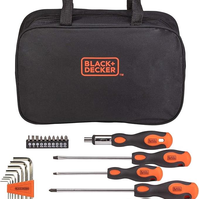  Black-and-decker™ Screwdriver Set With Storage Bag
