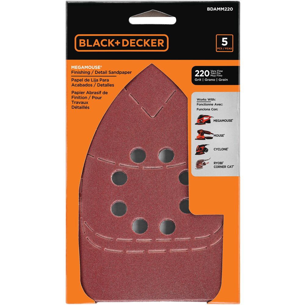50 g mega mouse sandpaper in carded packaging.