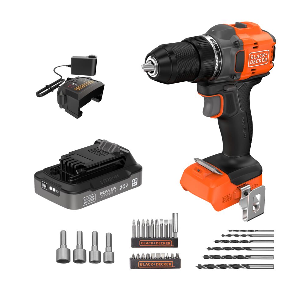 20V MAX* POWERCONNECT™ Cordless Brushless Drill/Driver Project Kit (Battery & Charger Included)