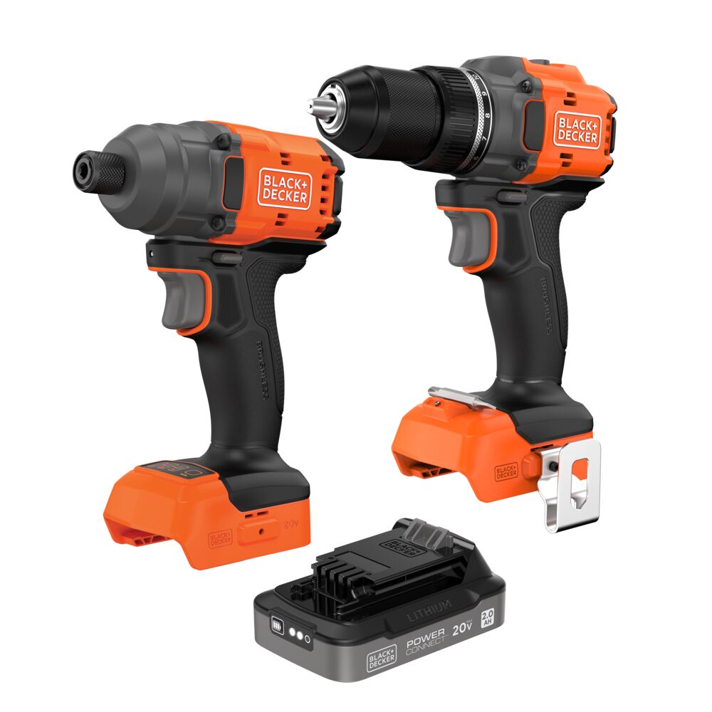 BLACK+DECKER® 20V MAX* POWERCONNECT™ Cordless Brushless Drill/Driver and Impact Driver Combo Kit (Battery & Charger Included)