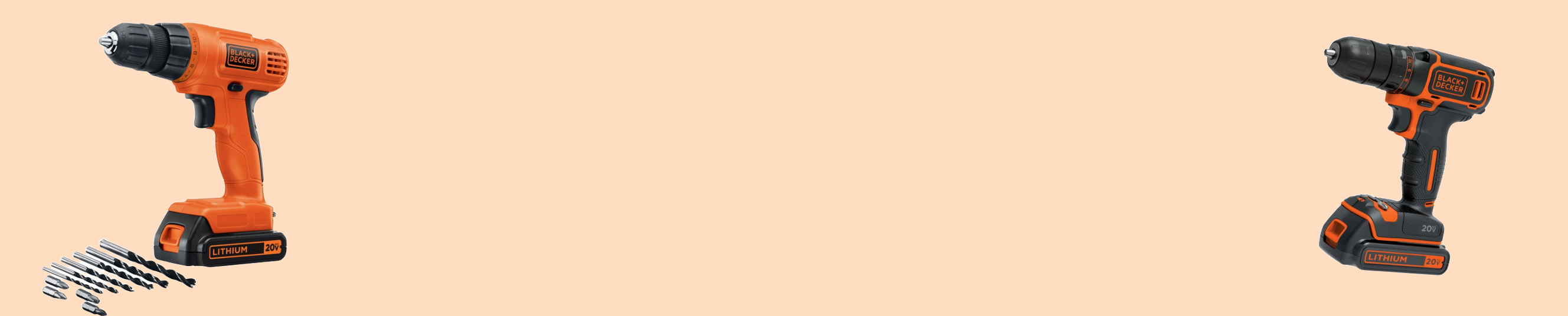 tools on orange background