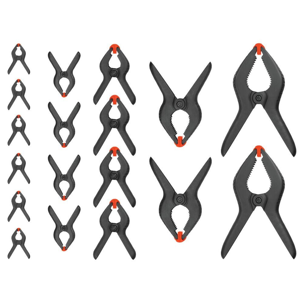 Profile of spring clamp set 18 pieces.