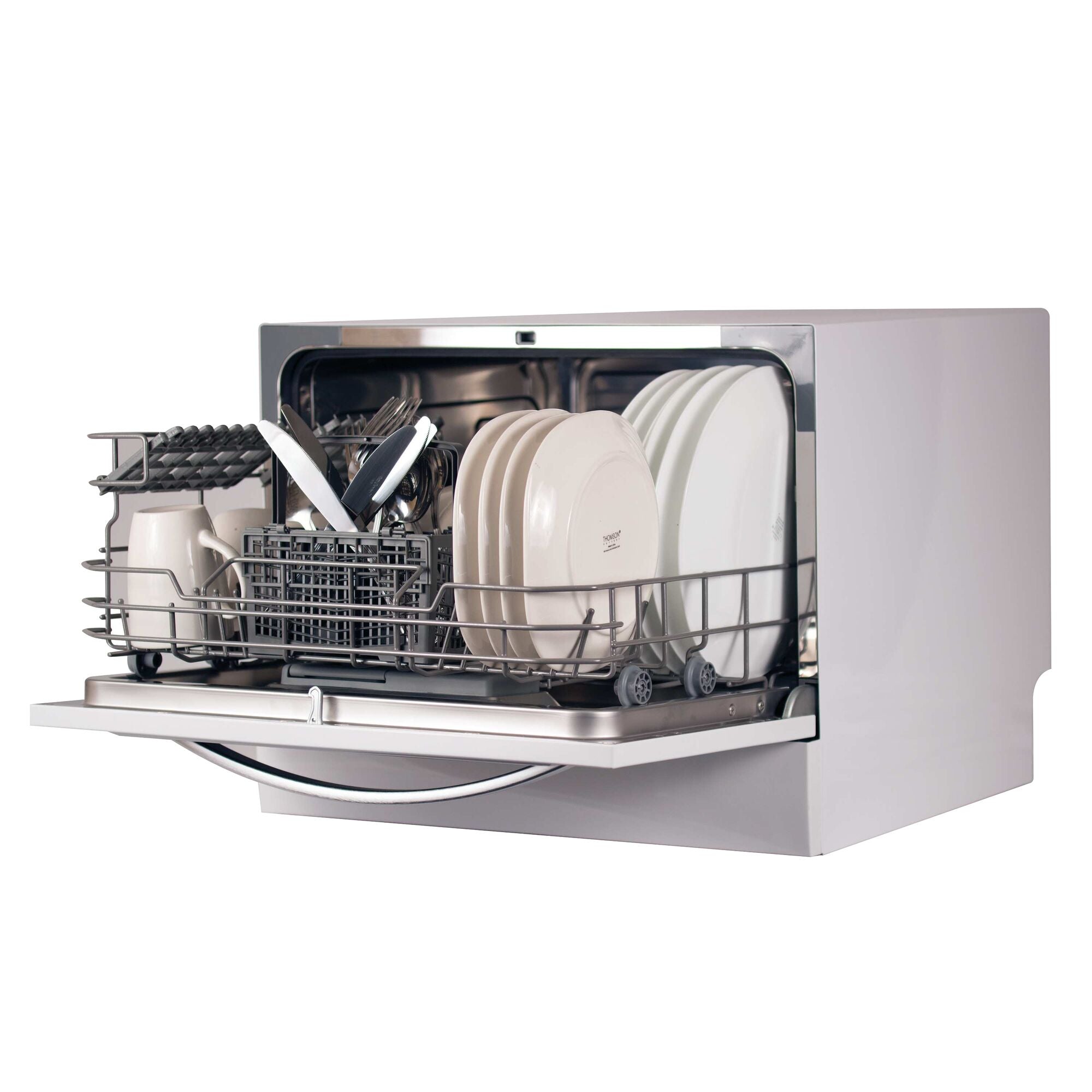 6 place setting compact countertop dishwasher.