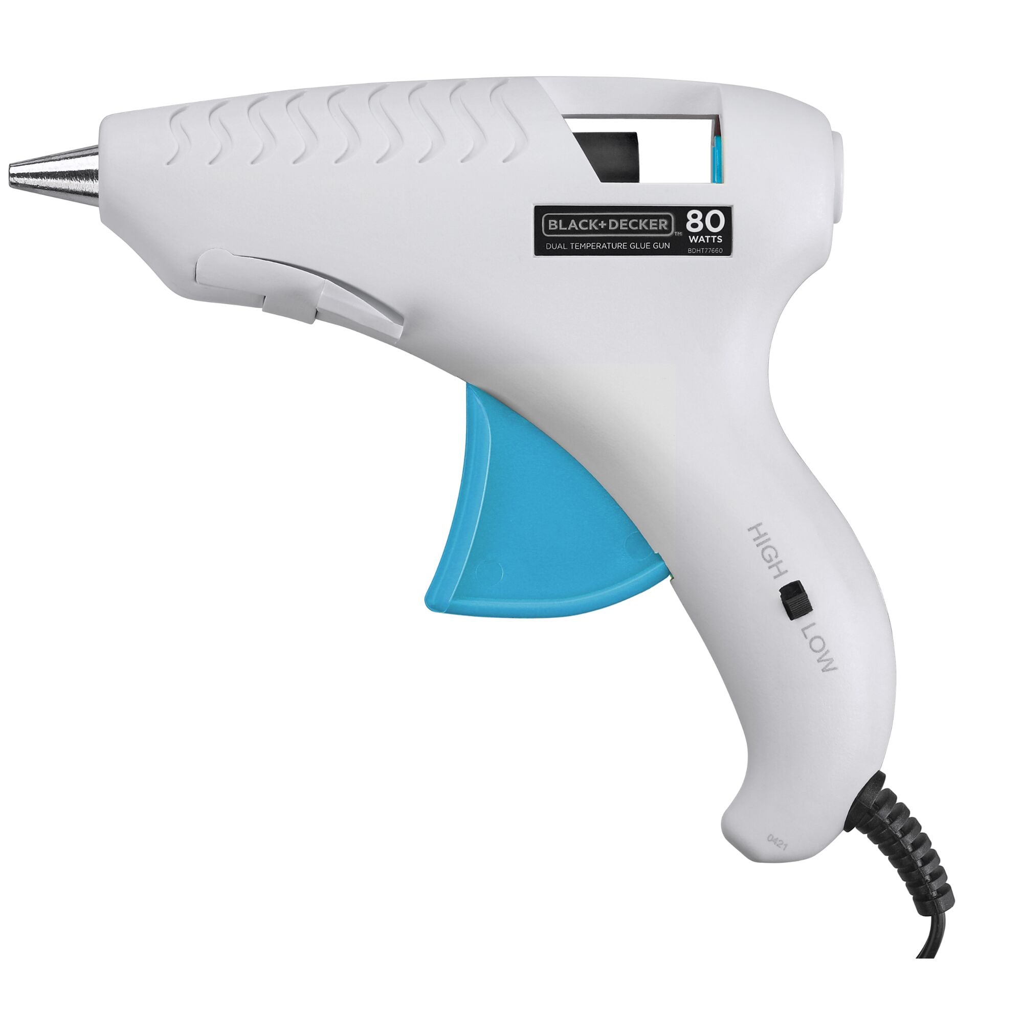 profile of a Black-and-decker corded glue gun 