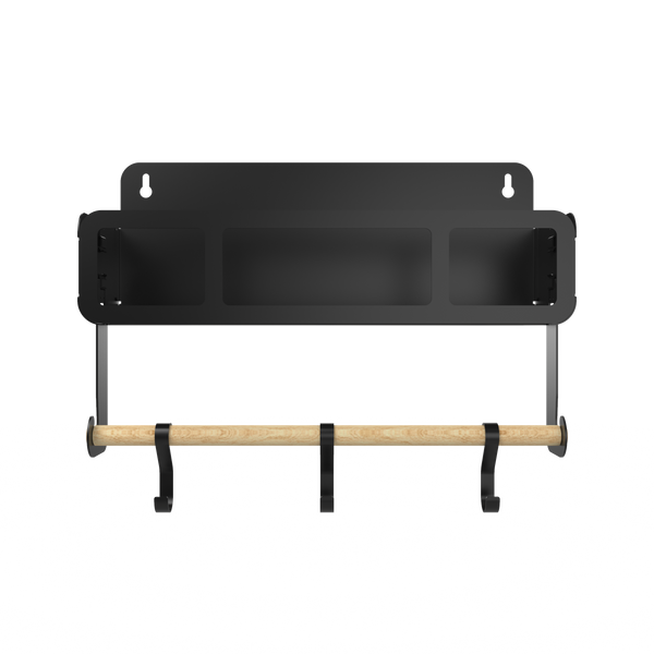 Black Hanging / Magnetic Rack System-Shelf W/Brackets