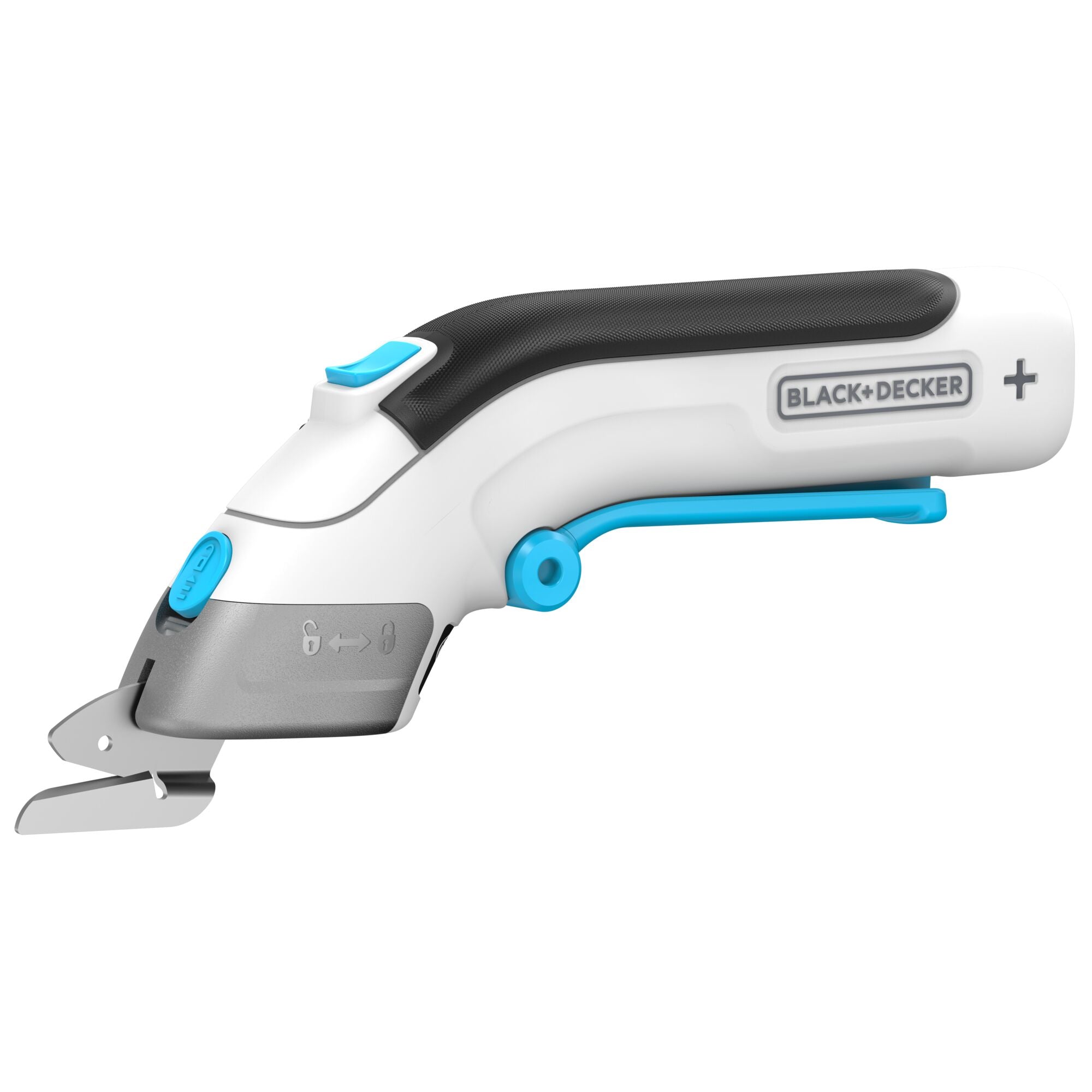 Black-and-decker powered scissors with o blade ¾ front view