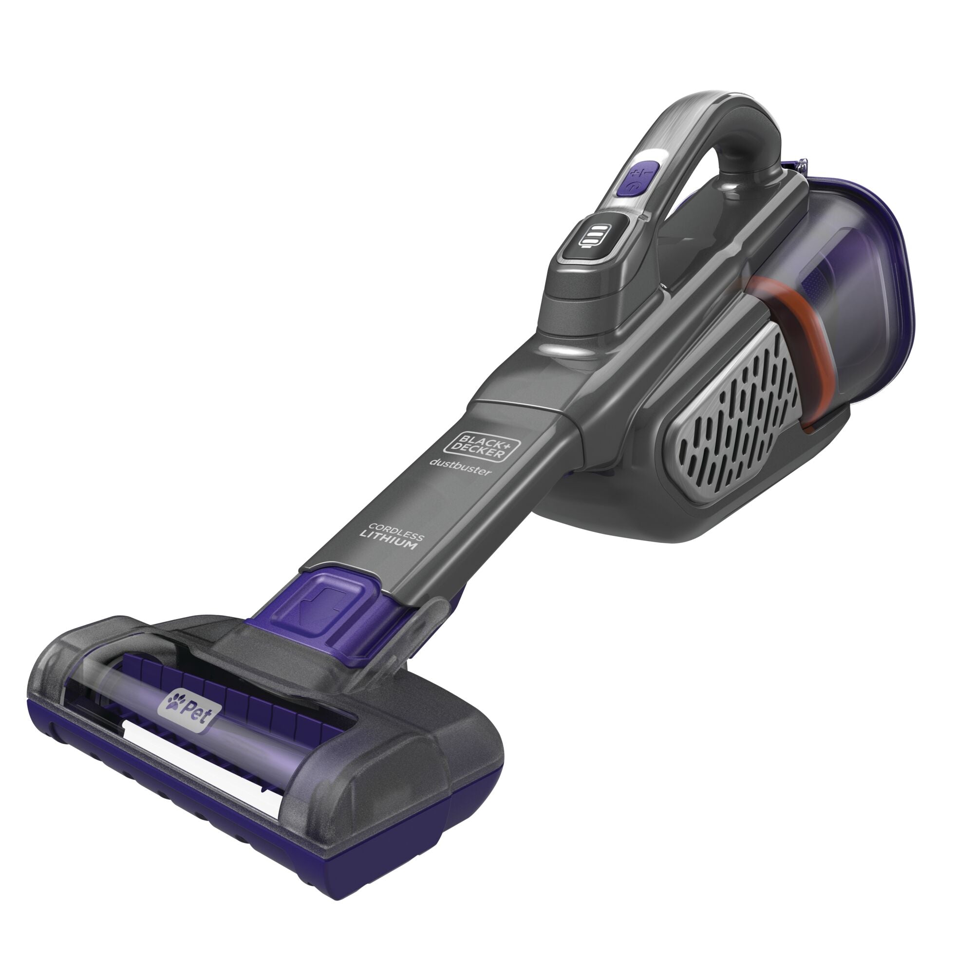 Profile of dustbuster advanced clean pet cordless hand vacuum.